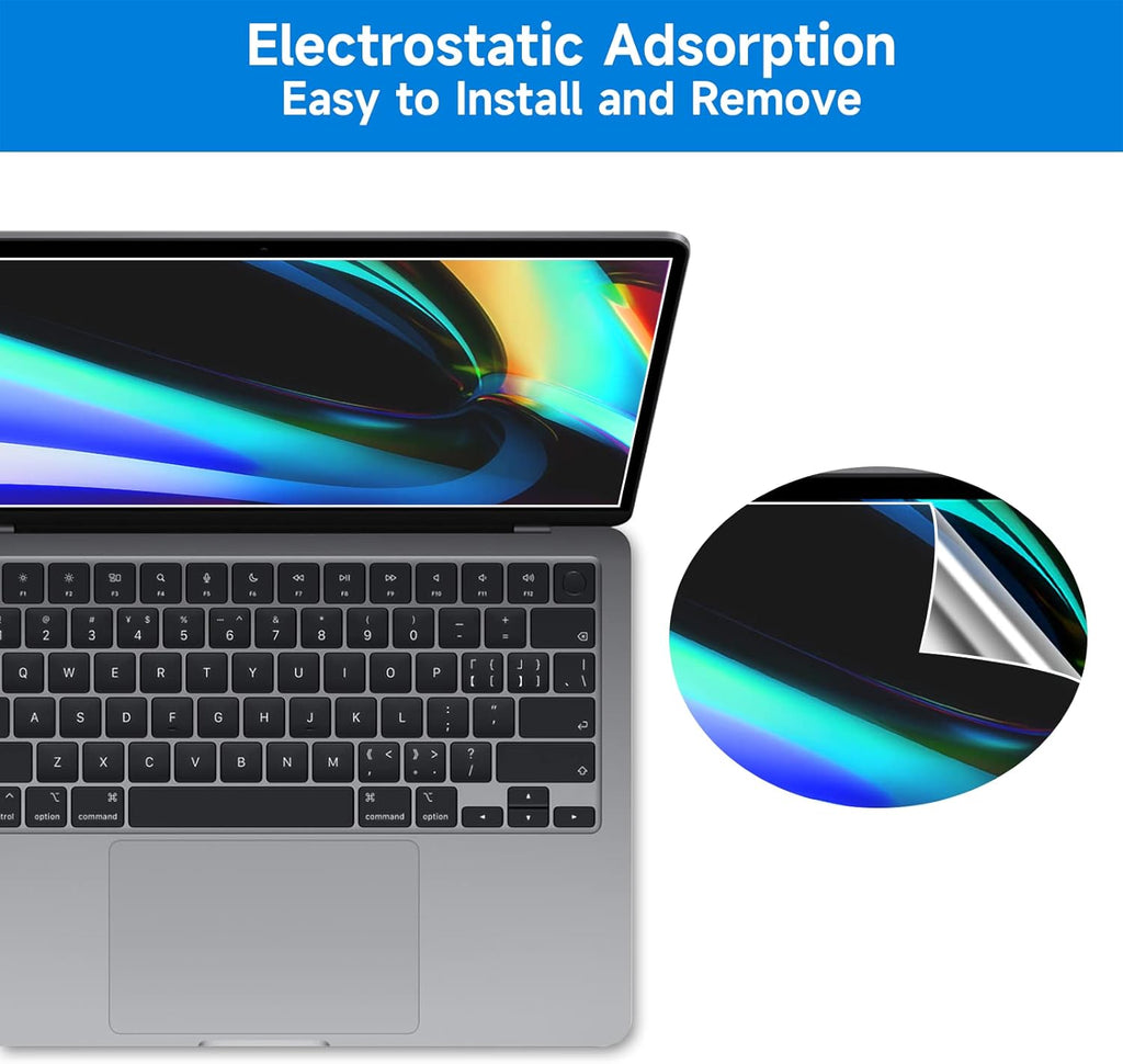 2-Pack Anti Glare Screen Protector Compatible with MacBook Pro 16 Inch 2019 Released with Touch ID & Touch Bar (A2141) - Anti-Glare/Anti Fingerprint Matte Laptop Screen Protector Guard