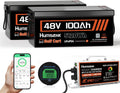 2PCS 48V Lithium Battery for Golf Cart with 48 Volt 15A Charger, Lifepo4 Batterys Built-in Bluetooth 5.0 & 200A BMS, 15000+ Deep Cycle Lithium Battery, 42-58 Mile Ranges for Golf Cart