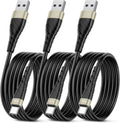 OIITH 3FT Gold 3Pack USB Type C to USB A 3A Fast Charging Cable for iPhone 15/15 Plus/15 Pro/15 Pro Max/Samsung/Pad/Laptop/LG