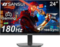 SANSUI 24 Inch Gaming Monitor 180Hz, DP 1.4 & HDMI 2.0 Ports High Refresh Rate Computer Monitor, Racing FPS RTS Modes, 1ms Response Time 110% sRGB (ES-G24F4, HDMI Cable Included)