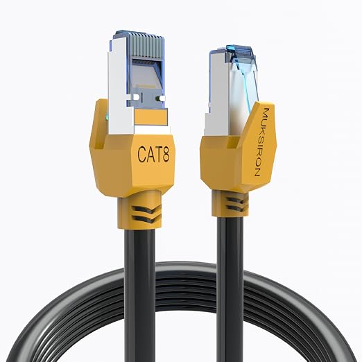 Cat 8 Ethernet Cable 200 ft, 40Gbps High Speed Gaming Network Cable 2000MHz by MUKSIRON