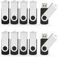 Aiibe 32GB USB Flash Drive 50 Pack Lot USB 2.0 Thumb Drive 32GB Flash Drive Bulk USB Drive Jump Drive Memory Stick Zip Drive 32GB Wholesale, 50Pcs 32GB Black