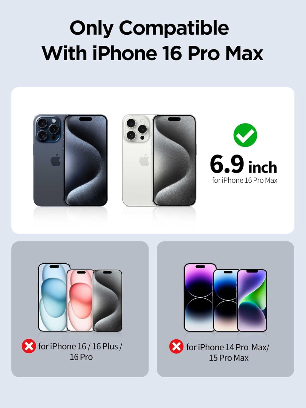 Compatible for iPhone 16 Pro Max Privacy Screen Protector Tempered Glass 6.9 Inch, Purple Gradient Anti Spy Anti Blue Light HD Easy Installation