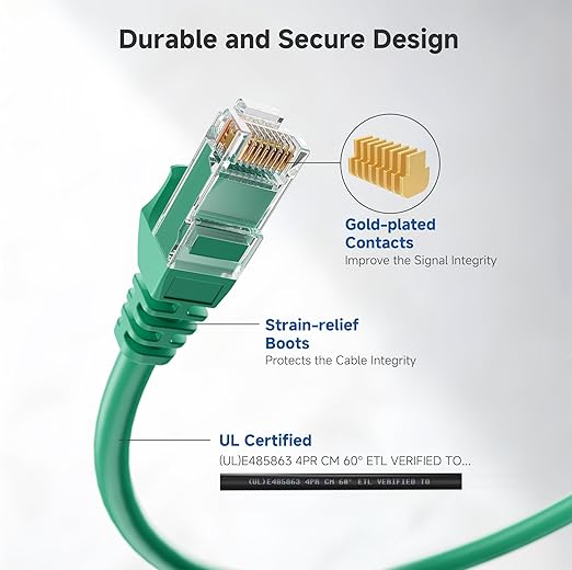 Cable Matters 10Gbps Snagless Short Cat 6 Ethernet Cable - 3ft - Image 4