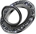 SYNCWIRE Magnetic Phone Ring Holder for MagSafe - Glitter Phone Grip Stand with 360° Rotation & Reinforced Hinge, Compatible with iPhone 16 15 14 13 Pro Max Plus MagSafe Accessories - Glitter Black