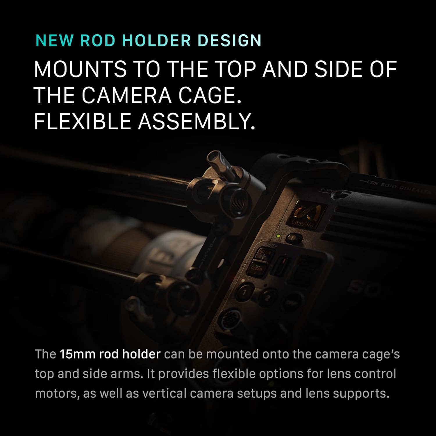 Tilta Camera Cage Compatible with Sony BURANO | Arri Rosettes, 1/4"-20 and 3/8"-16 Threads | w/Top Handle, Left/Right Side Arm, Battery Plate (Advanced Kit - V Mount)