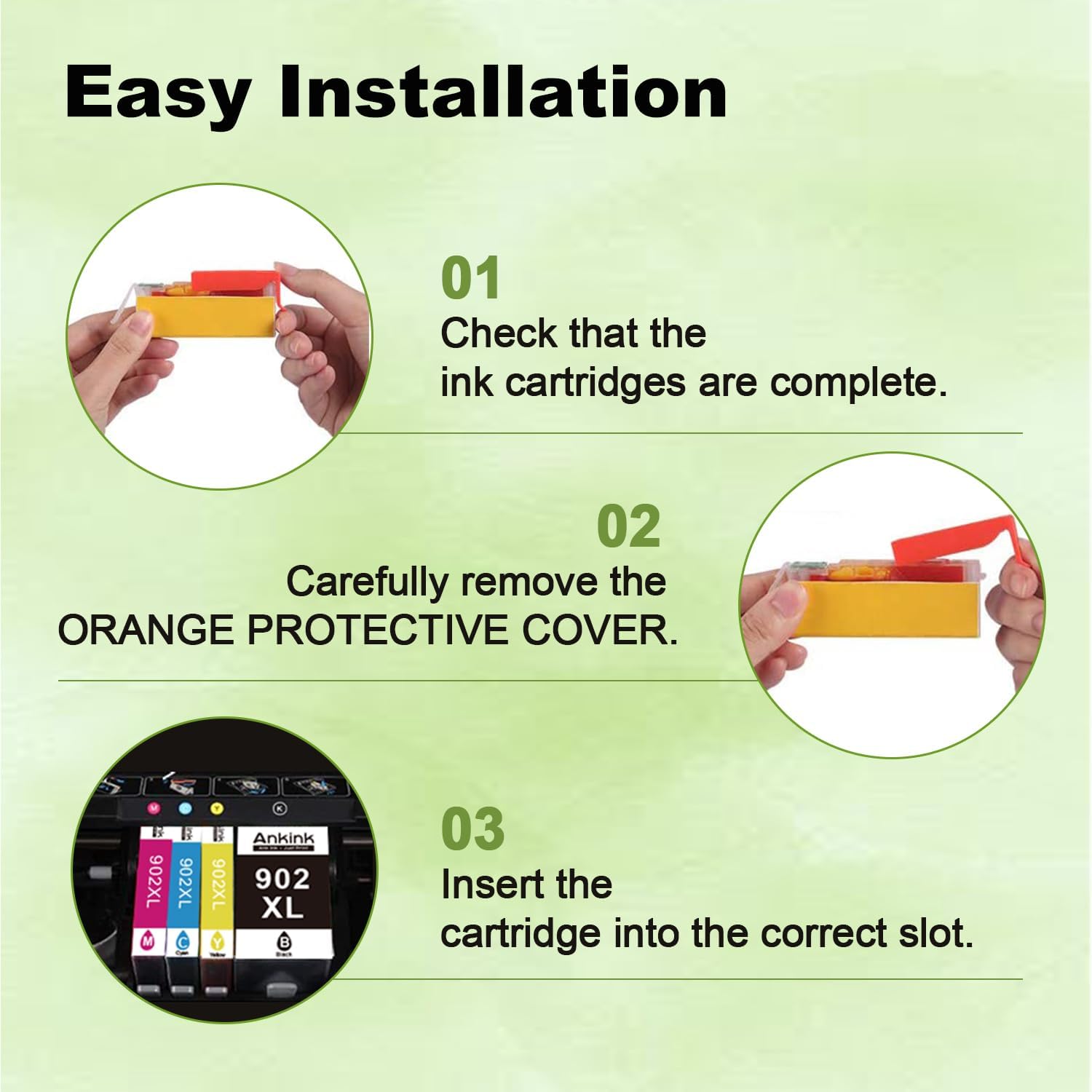 902XL 5 Combo Pack Ink Cartridge Compatible for HP 902 HP902 XL (2 Black CMY) Work with OfficeJet Pro 6978 6968 6970 6975 6960 6979 OfficeJet 6958 6962 6950 6954 6951 6956 6961 6963 6964 Printers