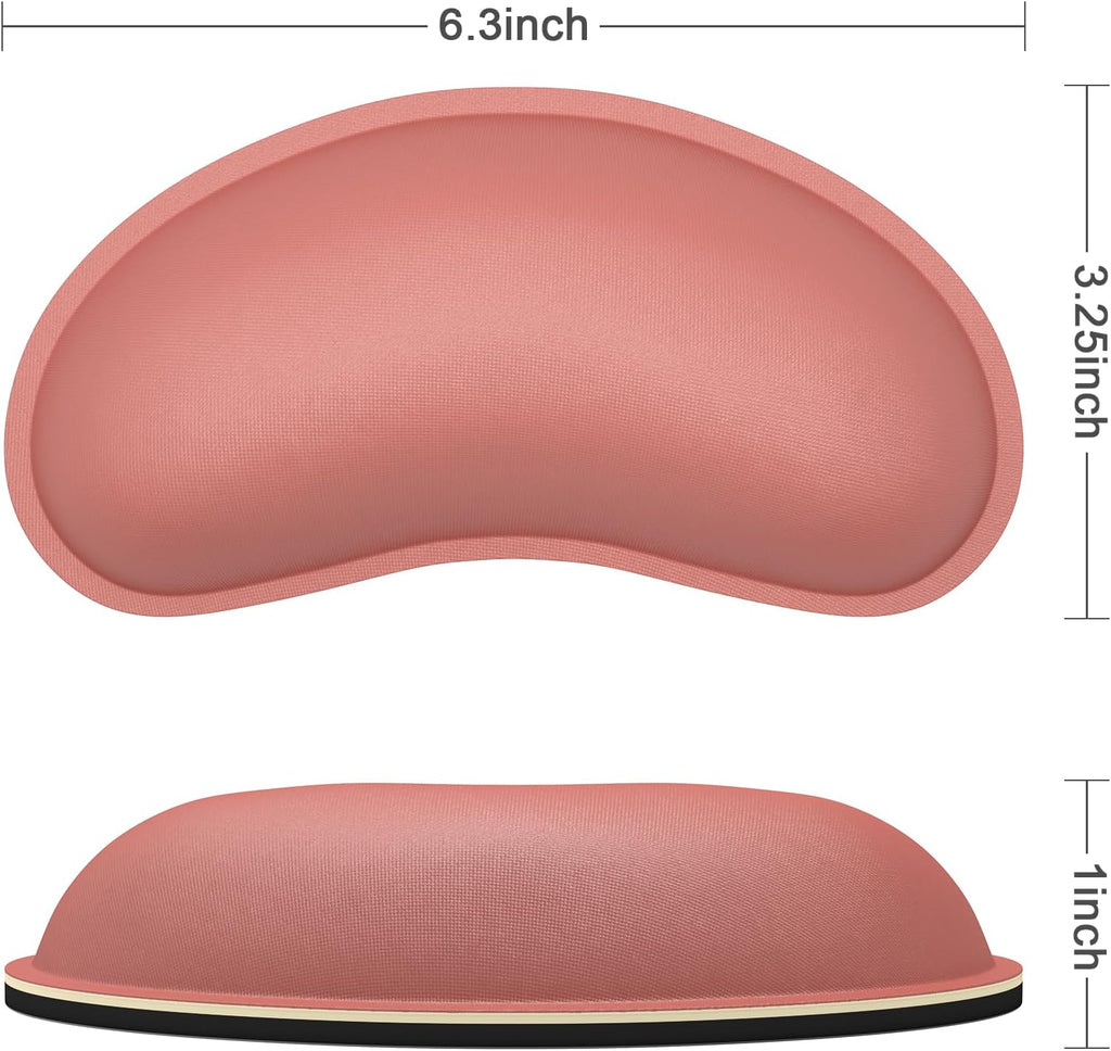 Dapesuom Mouse Wrist Rest, Ergonomic Memory Foam Mouse Wrist for Computer Desk Mats Support, Hand Rest Pad Cushion for Gaming, Office, Laptop, Men, Women, Pain Relief & Easy Typing, Indian Red