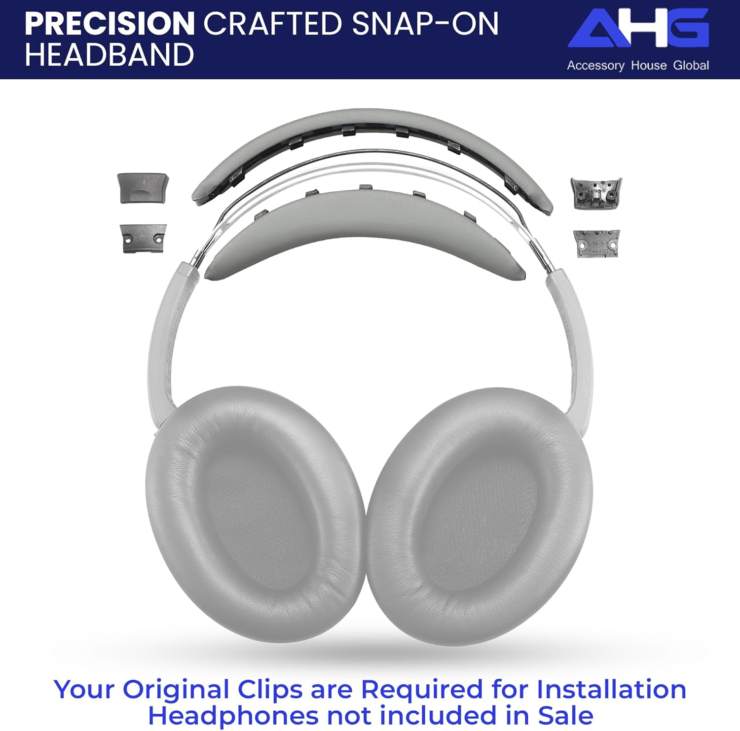 Replacement QC Ear Pad and Headband Pad Kit Cushion. Compatible with Bose QuietComfort (2023) QC45 QC35 QC35 II QC SC QC SE Wireless Noise Cancelling Headphones (Grey)