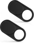imluckies Laptop Camera Cover Slide, 0.023 inch Ultra-Thin Design, Invisible Design, Camera Cover, Physical Anti-Peeping, for Laptop Computer, MacBook Pro/Air iMac iPad Tablet [2 Pack Black]