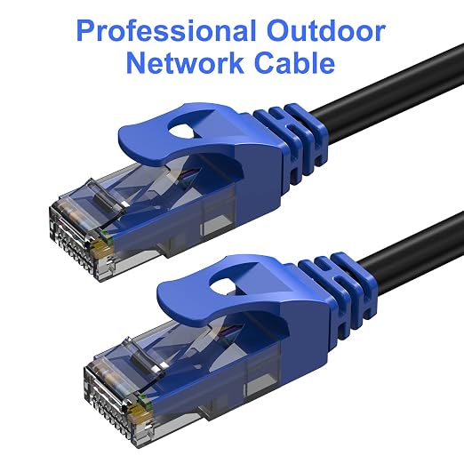 300FT Cat6 Outdoor Ethernet Cable, Heavy Duty Direct Burial, 24AWG CCA Patch - Image 2