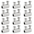 Biaungdo 12 Pcs Stainless Steel Wire Rope Cable Clamp, Adjustable New Upgrade Double Hole Wire Rope Clamp Fastener