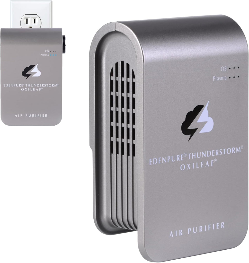 EdenPURE Thunderstorm III Air Purifier – Small Plug-In Ozone Generator & Ionizer – Eliminates Odors, Pet Smells, Smoke, Mold – Filter-Free Portable Cleaner for Home, Travel, Car, Office Use