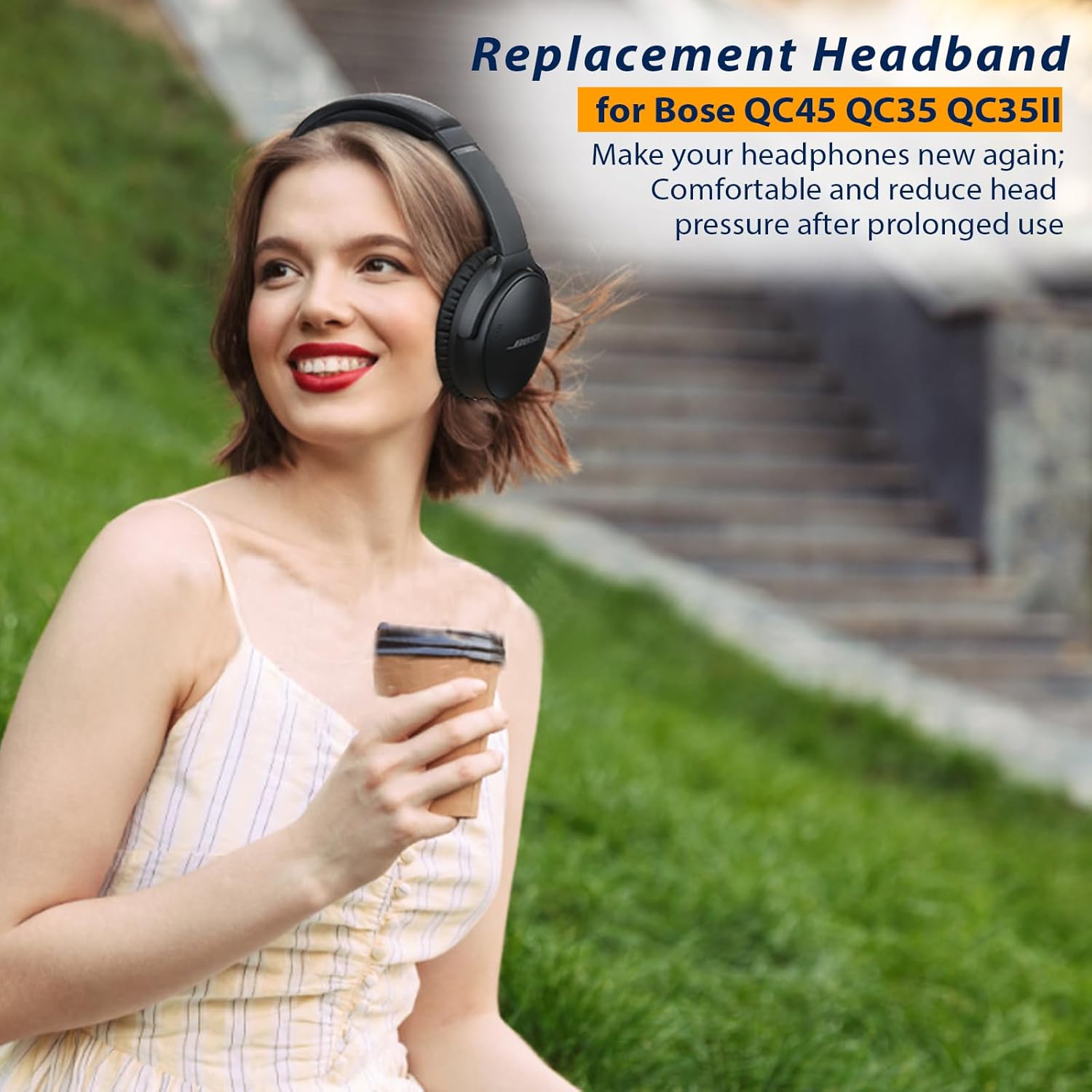 Replacement Headband Padding for Bose QuietComfort 45 (QC45) QC35 QC35 II Headphones (Sky Blue)
