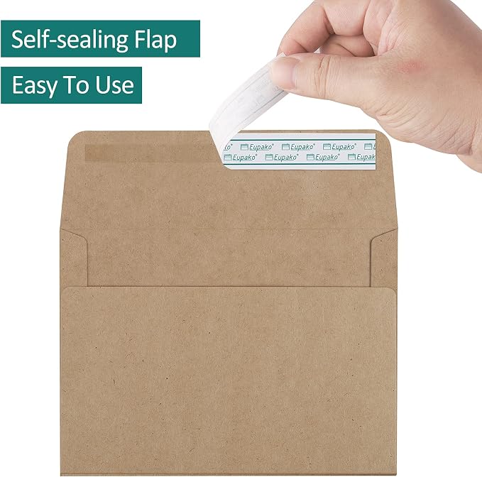 Eupako A9 Envelopes Sefl Seal 100 Pack, Invitations, Announcements, Baby Shower - Image 3