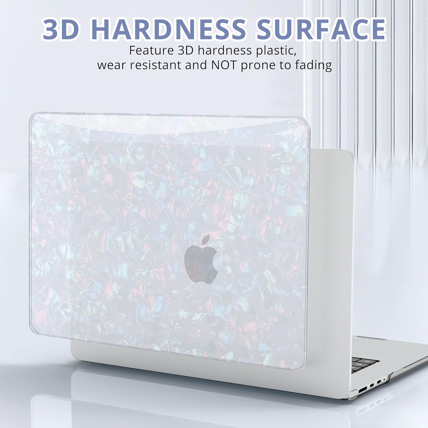 B BELK Compatible with MacBook Pro 14 inch Case 2025 2024 2023 2022 2021 M4 M3 M2 M1 A3112 A3185 A3401 A2918 A2992 A2779 A2442, Plastic Hard Shell Case+ Keyboard Cover+ Screen Protector, Shiny Pearl
