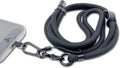 Adjustable Cell Phone Lanyard Crossbody Smartphone Strap Soft Rope Phone Lanyard for Around the Neck Holder (Black)