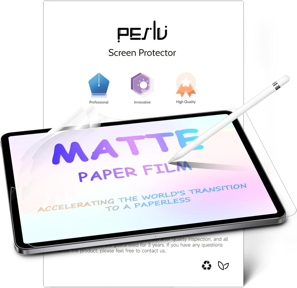 2 Pack Like Paper Screen Protector for iPad Air 5th & Air 4th (10.9 Inch)/ iPad Pro 11 (2022/21/20/18), Matte Anti Glare PET Film/Blue Light Filter/Drawing & Writing Feel Like on Paper