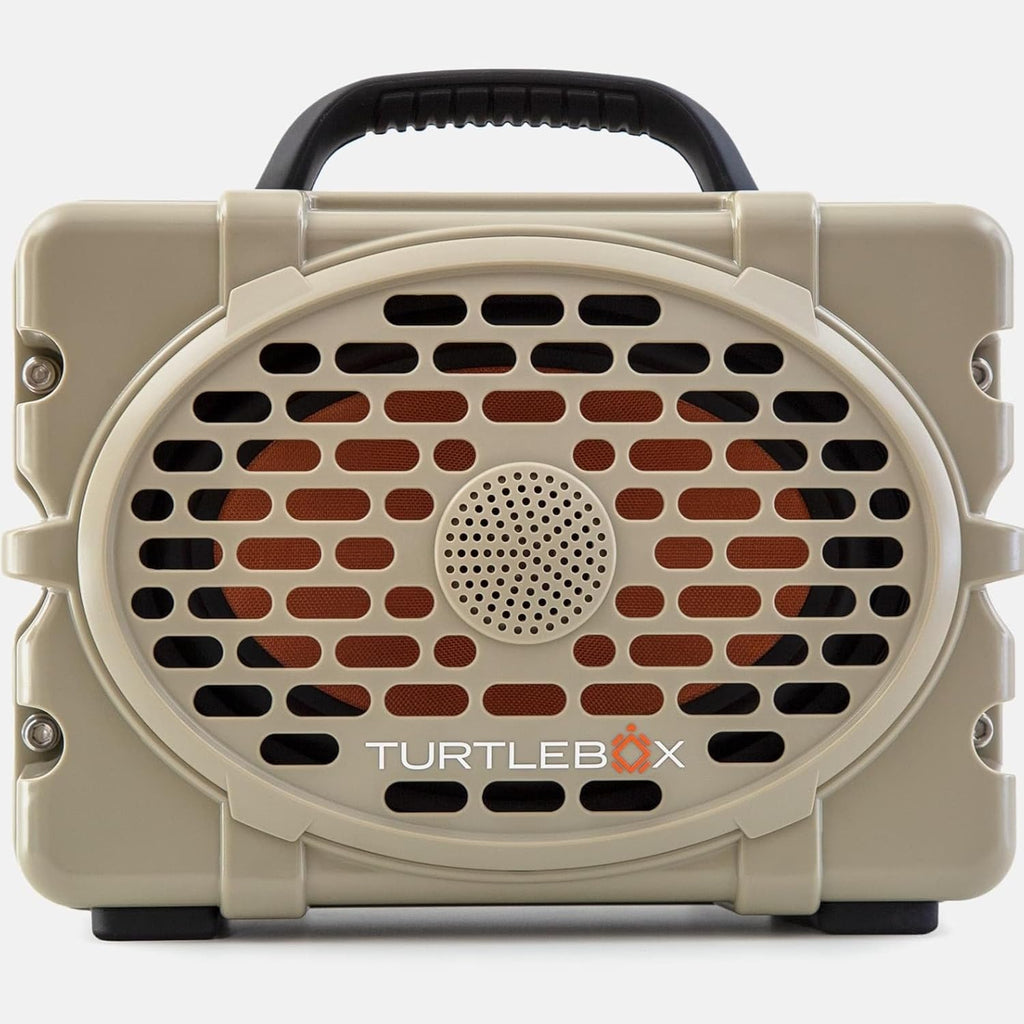 Turtlebox Original Gen 3: Portable Outdoor Bluetooth Speaker – Ultra-Loud (120dB), Waterproof (IP67), Rugged, Impact-Resistant, 3-Day Battery | Party Mode: Unlimited Pairing for Stereo Sound, Tan