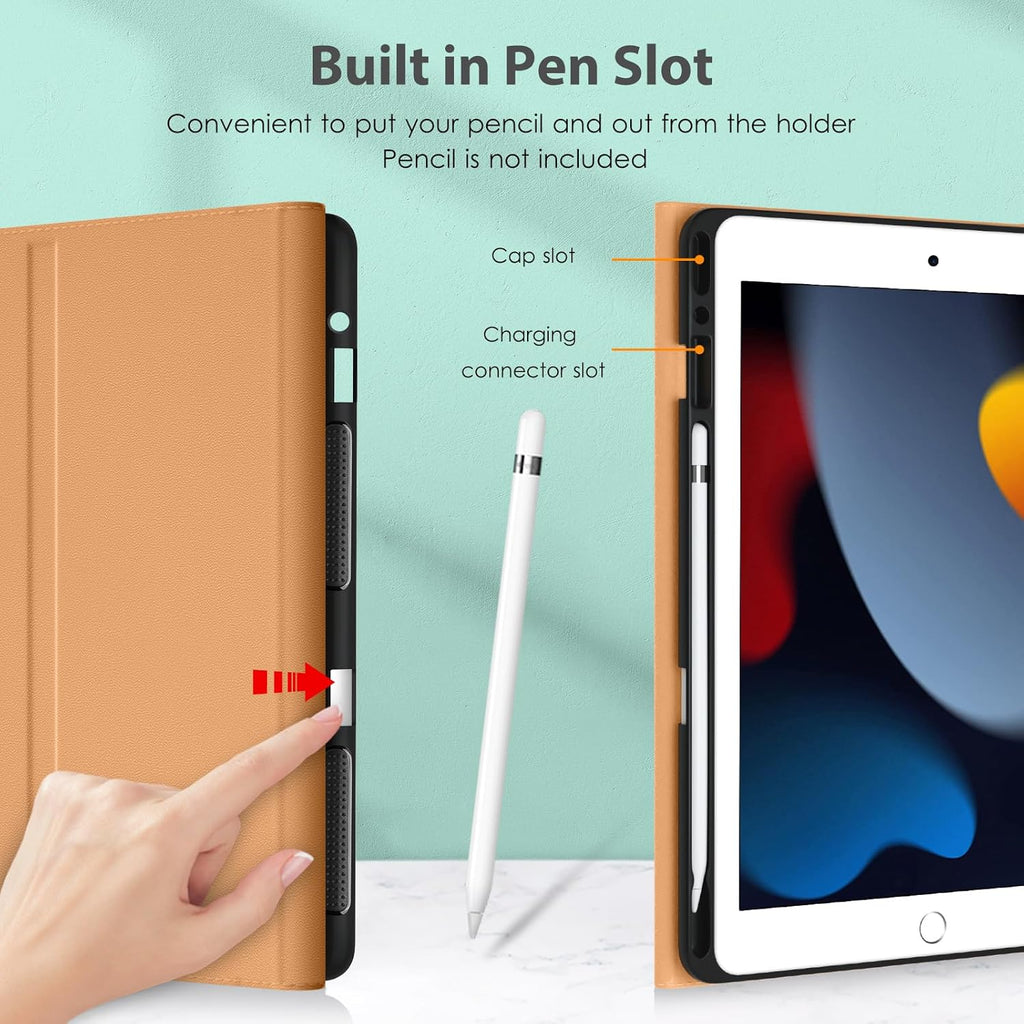 DTTO for iPad 9th/8th/7th Generation 10.2" Case 2021/2020/2019 with Keyboard, 7 Colors Backlit Wireless Detachable Keyboard Premium Leather Folio Cover with Pencil Holder & Pocket, Midnight Green