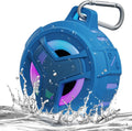 EBODA Shower Bluetooth Waterproof Speaker, IPX7 Floating Portable Wireless Small Speakers with Light, 24H Playtime for Beach, Pool, Kayak Accessories, Gifts for Men and women -Coral Blue