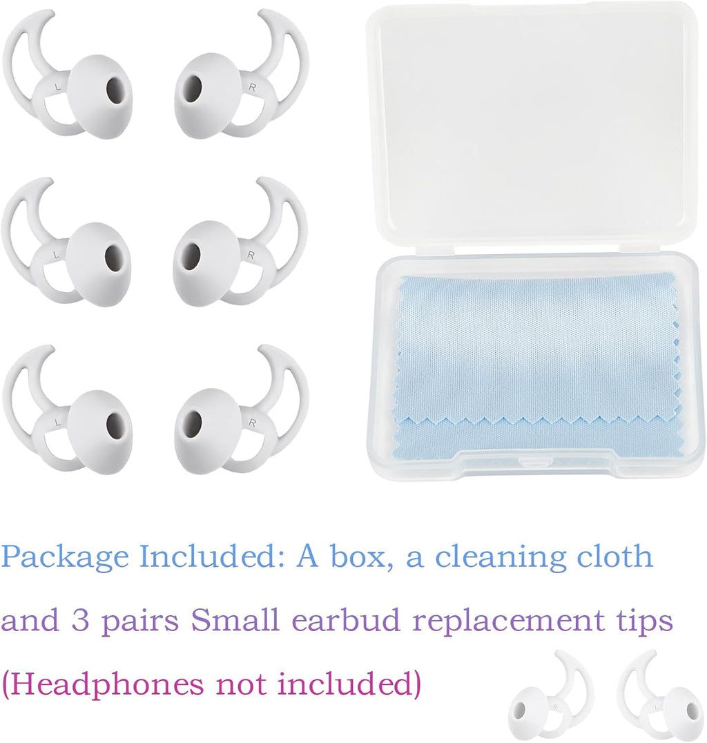 Small Silicone Ear Tips Replacement Earbud Tips Compatible with Bose Quietcomfort and Sport Headphone Eartips Rubber Tips Earbud Cap 3 Pairs