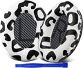 SoloWIT Replacement Earpads Cushions for Bose QuietComfort 35 (QC35) & Quiet Comfort 35 II (QC35 ii) Headphones, Ear Pads with Softer Leather, Noise Isolation Foam, Added Thickness (Snow Leopard)