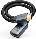 VCELINK 8K Short HDMI Extender Cable 0.6 FT Ideal for Tight Spaces, HDMI Extension Male to Female Adapter, Compatible with Roku TV Stick, HDTV, Game Console, Laptop (1 Pack, 1FT)