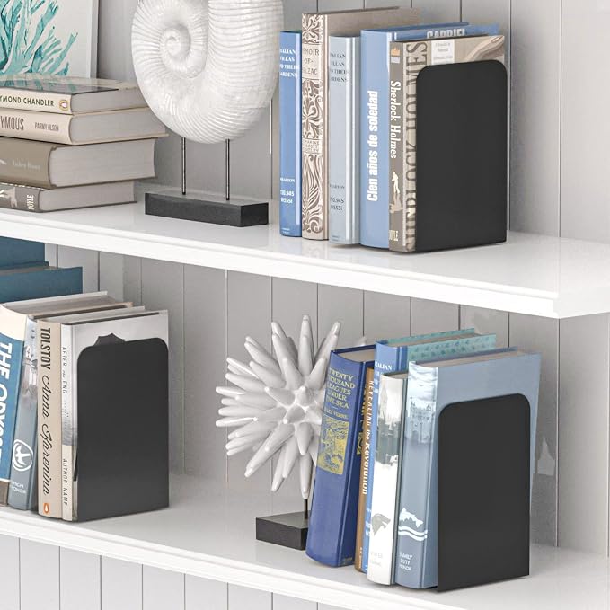 VFINE Metal Bookends 2 Pairs, Bookends - Image 7