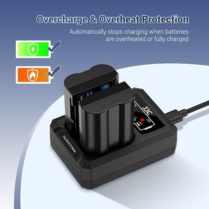 JJC EN-EL14a EN-EL14 Battery Charger USB Dual Slot - Image 6