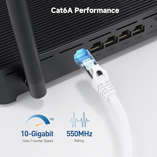 Cable Matters 10Gbps Snagless Shielded Cat 6A Ethernet Cable - 14ft - Image 3