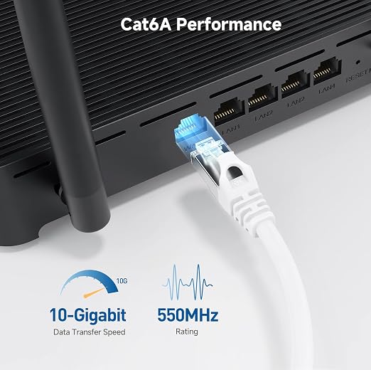 Cable Matters 10Gbps Snagless Shielded Cat 6A Ethernet Cable - 5ft - Image 3
