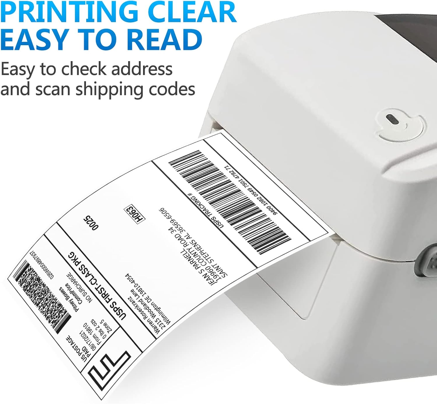 FungLam 80 Rolls 4x6 Direct Thermal Shipping Labels, 250 Labels Per Roll, 1" Core, Perforated, White Mailing Postage Shipping Label Compatible with Zebra 2844 ZP-450 ZP-500 ZP-505