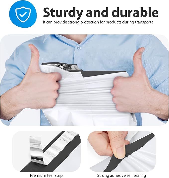 Fuxury Large Poly Mailers 14.5x19'' 200 Pcs, Shipping Bags - Image 4