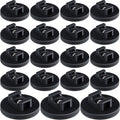 Yookeer 20 Pcs Magnetic Zip Tie Mount Base Black Magnetic Cable Clips Wire Holder Multipurpose Cable Ties Management Base Electrical Supplies for Wire (43 mm)