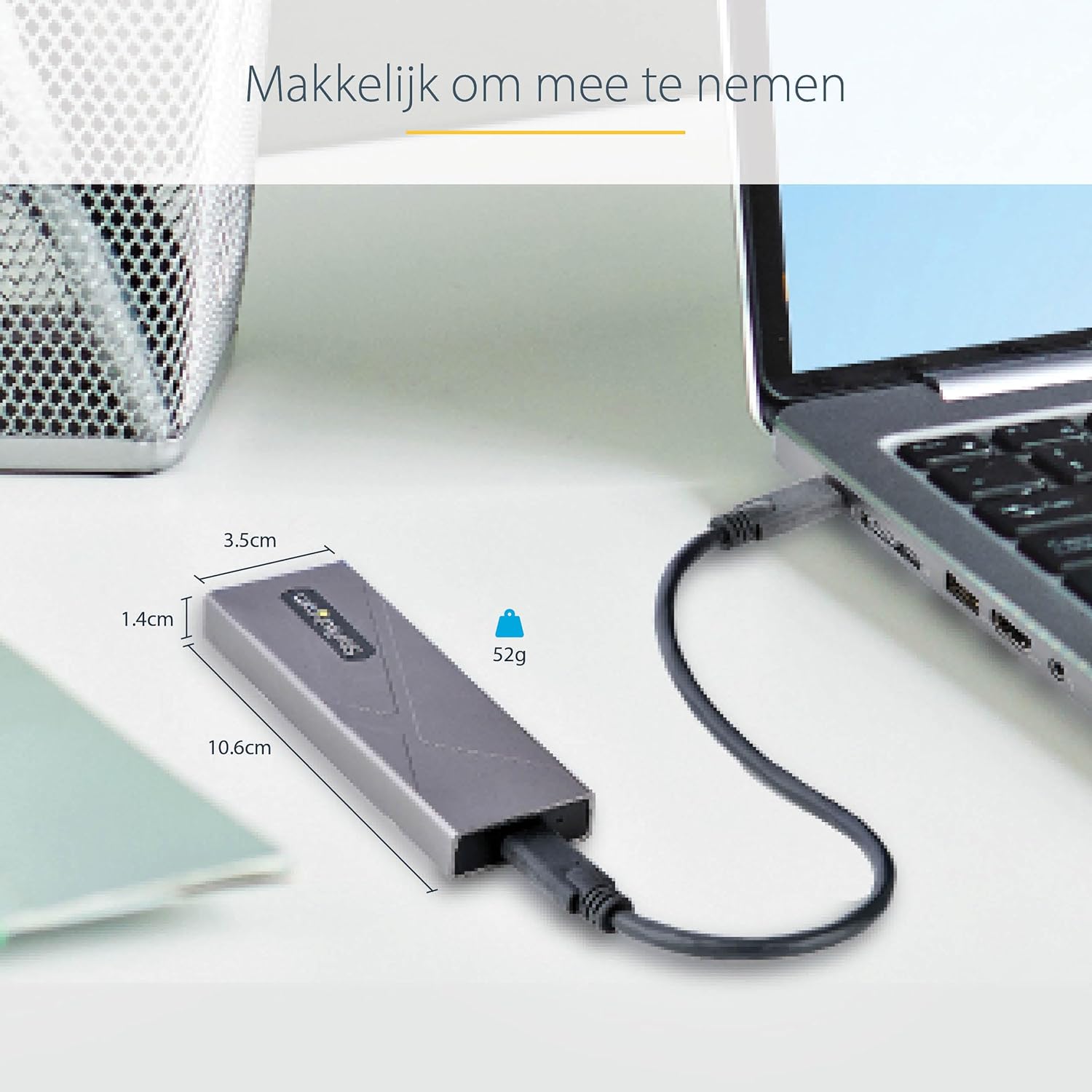 StarTech.com USB-C 10Gbps to M.2 NVMe or M.2 SATA SSD Enclosure - Tool-free External M.2 PCIe/SATA NGFF SSD Aluminum Case - USB Type-C&A Host Cables - Supports 2230/2242/2260/2280 (M2-USB-C-NVME-SATA)