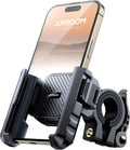 JOYROOM Motorcycle Bike Phone Holder Mount - [Not Block Camera] Bicycle Phone Holder Handlebar Cell Phone Clamp - [Silicone Wrapped] Scooter Phone Holder for iPhone Samsung 4.7''-7'' Smartphones