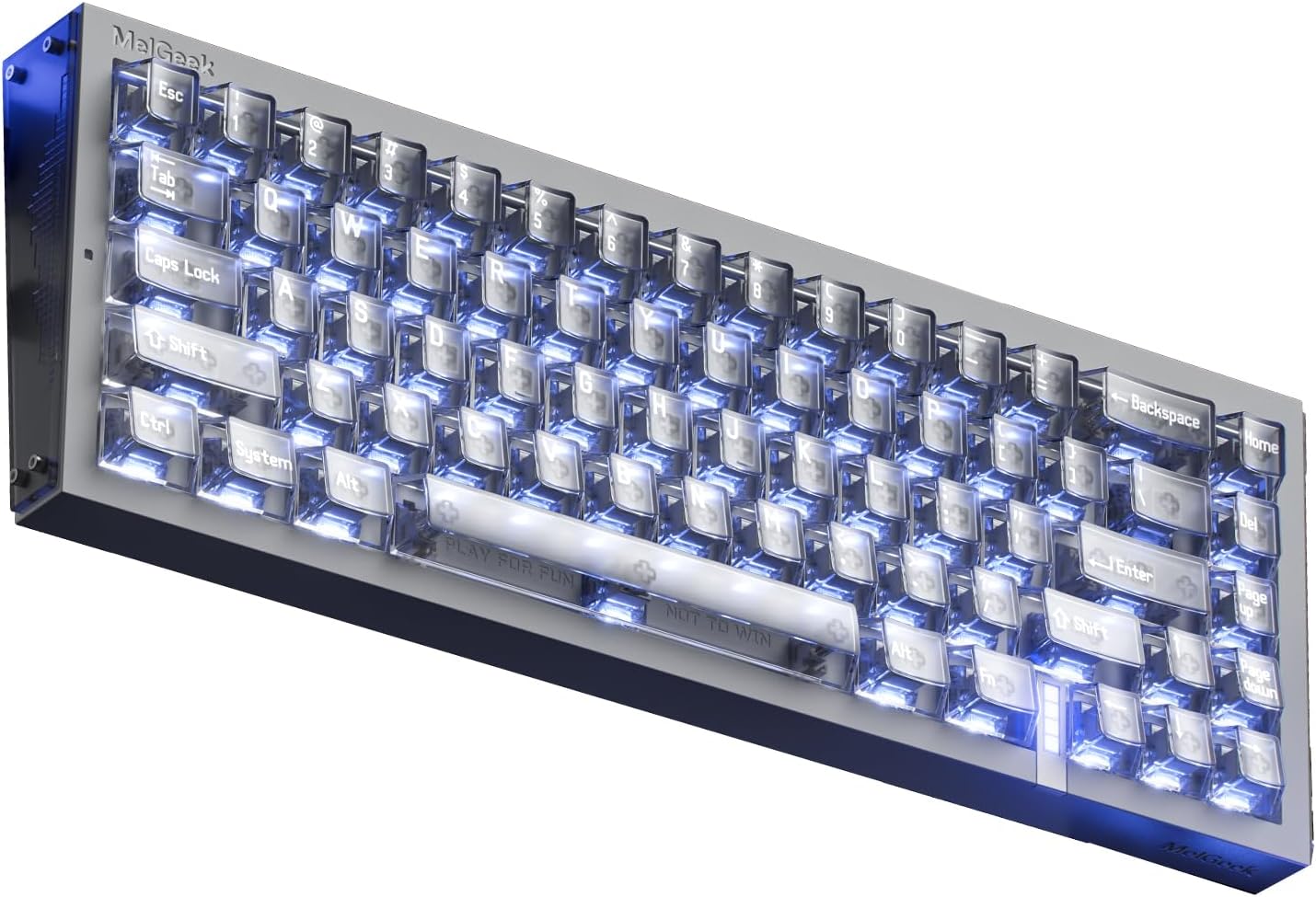 MelGeek REAL67 Wired Keyboard, Gaming Keyboard with RGB, Special Magnetic Switches, Rapid Trigger, Hot-Swappable, Snap Tap & Adjustable Actuation, Online HIVE Custom(Calcium- Gray)