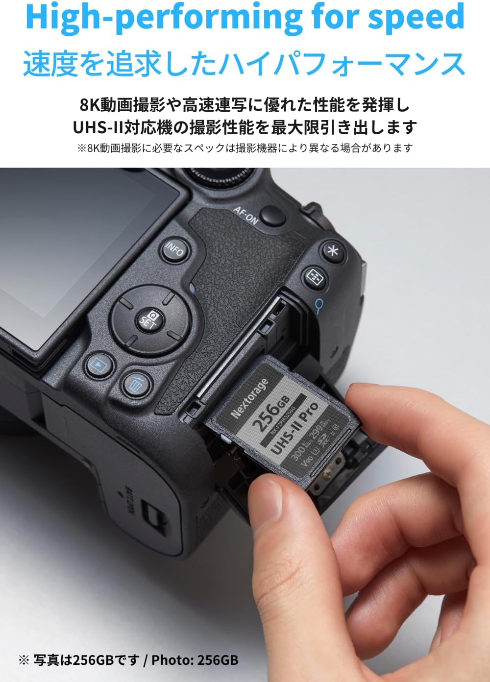 Nextorage 128GB SDXC UHS-II V90 Japanese Brand pSLC Max. Write Speed 299MB/s Max. Read Speed 300MB/s 4K Recording NX-F2PRO128G SD Card Memory for Camera