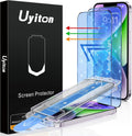 Uyiton Anti-Blue Light for iPhone 14 Screen Protector - Unbreak-Glass Easy to Install Full Coverage Case Friendly Scratch Resistance 9H Tempered Glass Screen Protector for iPhone 14, 2 Pack
