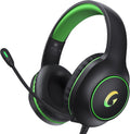CM7002 Gaming Headset for PS5, PS4, PC, Mac, Switch, Xbox Series, Surround Sound RGB Gaming Headphones with Noise Canceling Microphone, 50MM Dynamic Drivers, 3.5MM Audio Jack, Black Green