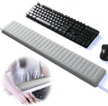 UnivoColors PostureUp L-Shaped Desk Long Wrist Rest Elbow, Non-Slip, Memory Foam, Desk Edge Support, Ergonomic Design for Long-Hour Work (23.6 * 3.9 inch One-Piece Design,Grey)