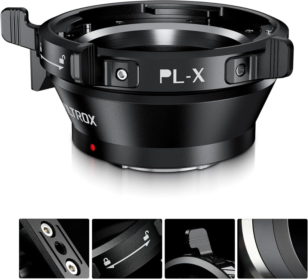 VILTROX PL-X Lens Adapter, Lens Converter Ring Camera Lens Mount Adapter Ring Compatible with PL Lens to Fuji X-Mount Cameras X-Pro1/X-Pro2/X-E1/X-E2/X-E2s/X-E3/X-H1/X-T1/X-T2/X-T3