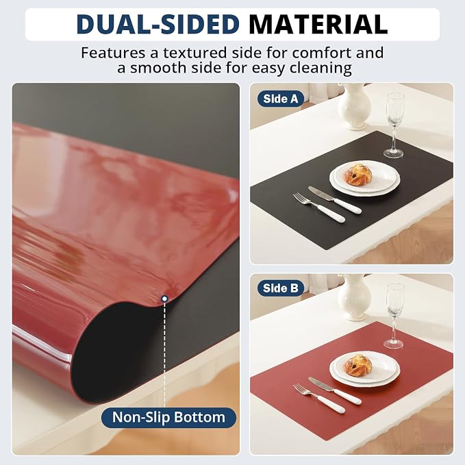 OstepDecor Black Table Cover Protector 40 x 60 Inch, 1.5mm Thick Plastic Table - Image 3