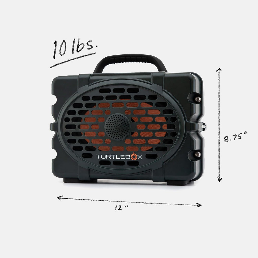 Turtlebox Original Gen 3: Portable Outdoor Bluetooth Speaker – Ultra-Loud (120dB), Waterproof (IP67), Rugged, Impact-Resistant, 3-Day Battery | Party Mode: Unlimited Pairing Stereo, Green/Camo