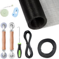 Window Screen Replacement Kit, 8-in-1 DIY Screen Door Repair Kit with Fiberglass Mesh 48"x118" Spline Tools for Sliding Door Patio Screen House Windows French Doors