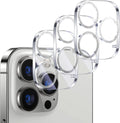 UniqueMe 3 Pack Compatible for iPhone 14 Pro Max/iPhone 14 Pro Camera Lens Protector,[[Scratch-Resistant] Case Friendly]- Silver