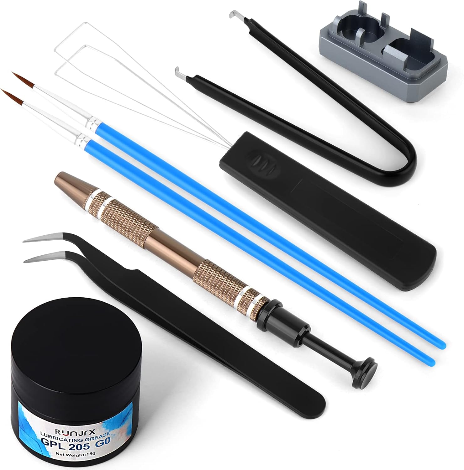 RUNJRX Keyboard Lube Kit GPL 205G0 0.53oz/15g for Mechanical Keyboard Lube, Switch Opener for MX Kailh,Keyboard Tools with Keycap Puller
