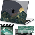 Teryeefi for MacBook Air M1 13 inch Case 2018 2019 2020 (Model A2337 A2179 A1932) with Touch ID & Retina, Printing Hard Shell Case + Keyboard Cover + Screen Protector, Landscape