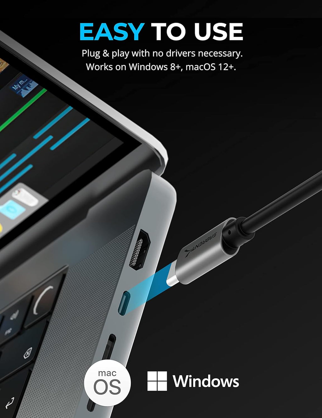 SABRENT USB Type-C Card Reader, Dual-Slot UHS-II SDXC and microSDXC SD 4.0 (CR-CSDM)